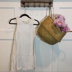 Judith March White Embroidered Tassel Dress